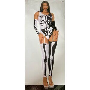 BARE BONES BABE Sexy Women’s Skeleton Costume by Forplay Cosplay Sz M 4-6 NEW